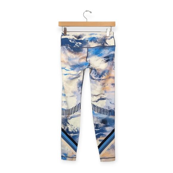 Wear It To Heart Sky Printed Activewear Leggings Size S - Picture 2 of 8